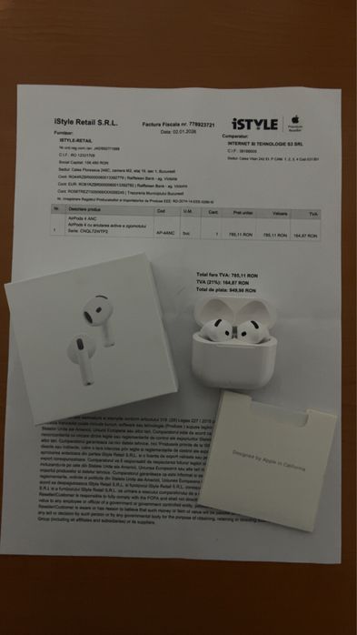 Airpods 4 ANC , folosite de cateva ori