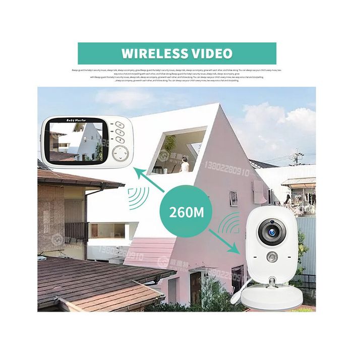 Видео безжичен бебефон с камера,цветно нощно виждане