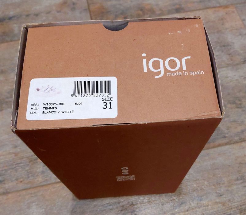 Детски Боси Кожени Маратонки Igor - Tennis Blanco, номер 31