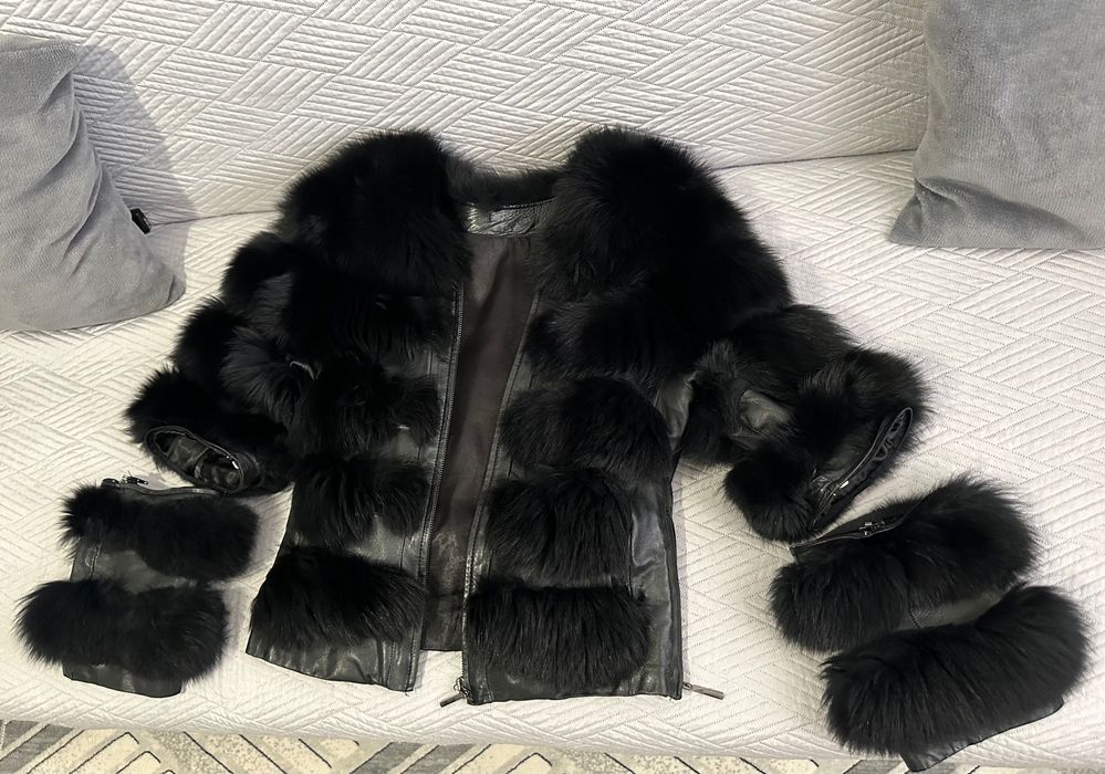 Палто естествен косъм