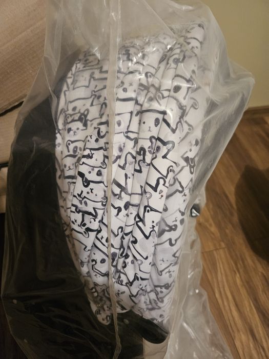 Детска количка унисекс в бяло и черно