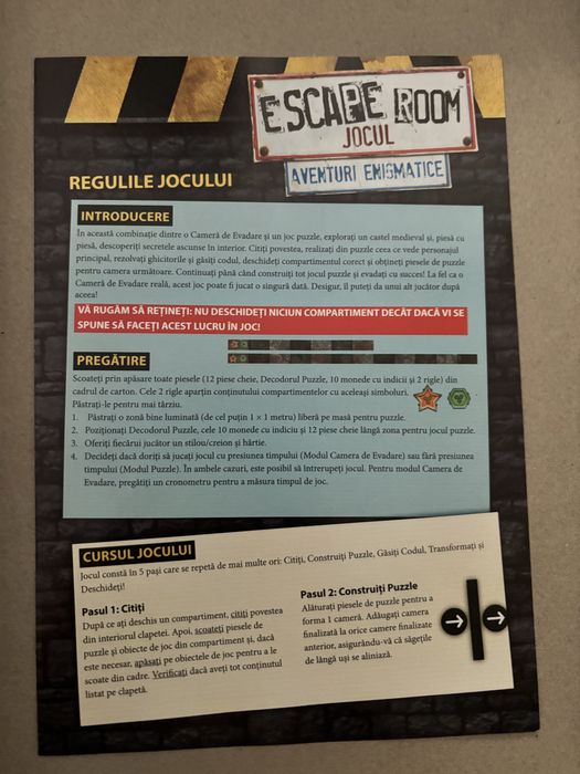 Joc de societate Escape Room 14+ Baronul, Vrajitoarea si Hotul