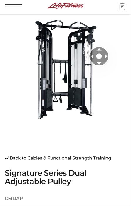 Vand set cabluri aparat Life Fitness CMDAP, Dual Adjustable Pulley, Signature Series