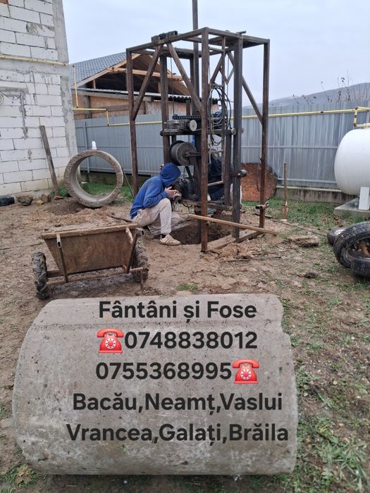 Fântânar,fântâni,fose,cămine,piloni Bacău.