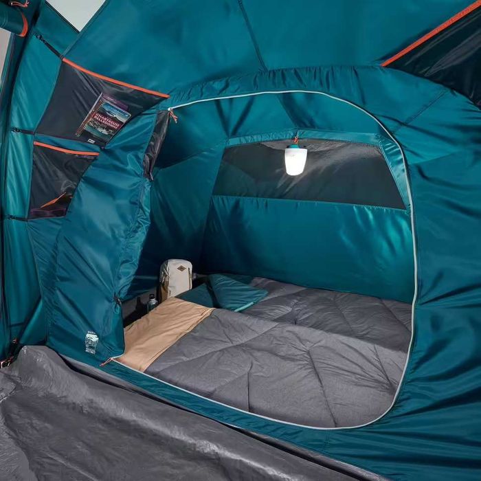 Sigilat Cort camping 4 Persoane 2 Camere structură cu bețe ARPENAZ 4.2