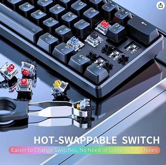 Опто-механика клавиатура Punkston TH61 (Hot Swap Optical Red Switch)