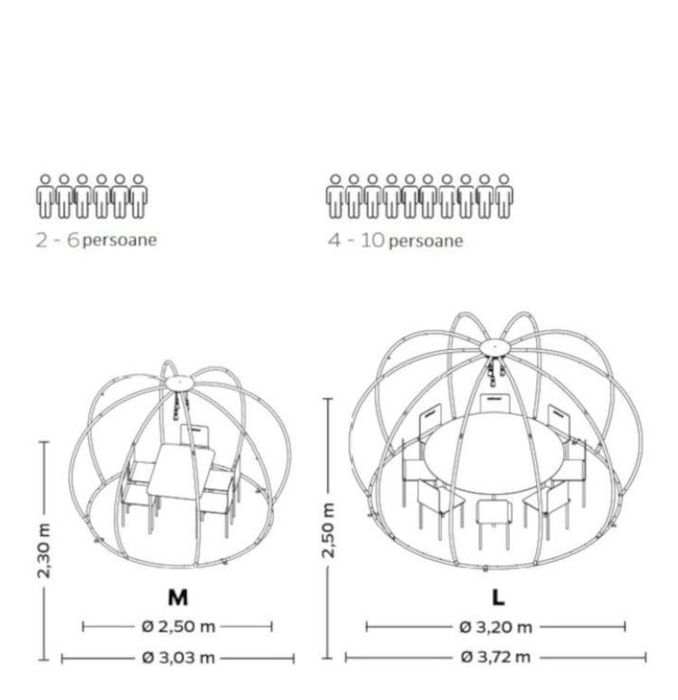 OUTLET ! Беседка тип ИГЛУ с кристално ПВЦ, алуминиеви рамки
