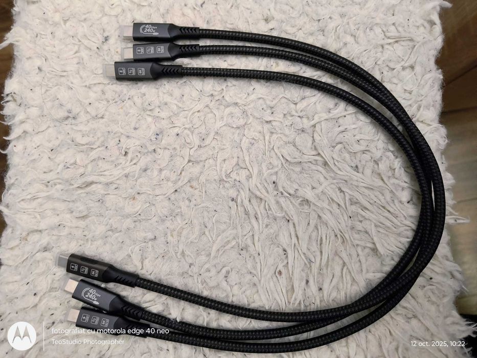 Cablu FDBRO 8K USB4 40Gbps 240W PD3.1 QC4.0 pentru Thunderbolt 4 tip C