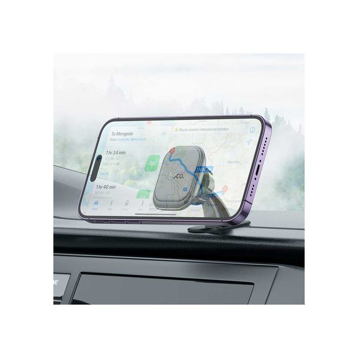 Suport Auto Hoco, Fixare Magnetică, Prindere pe Bord, Universal, Negru