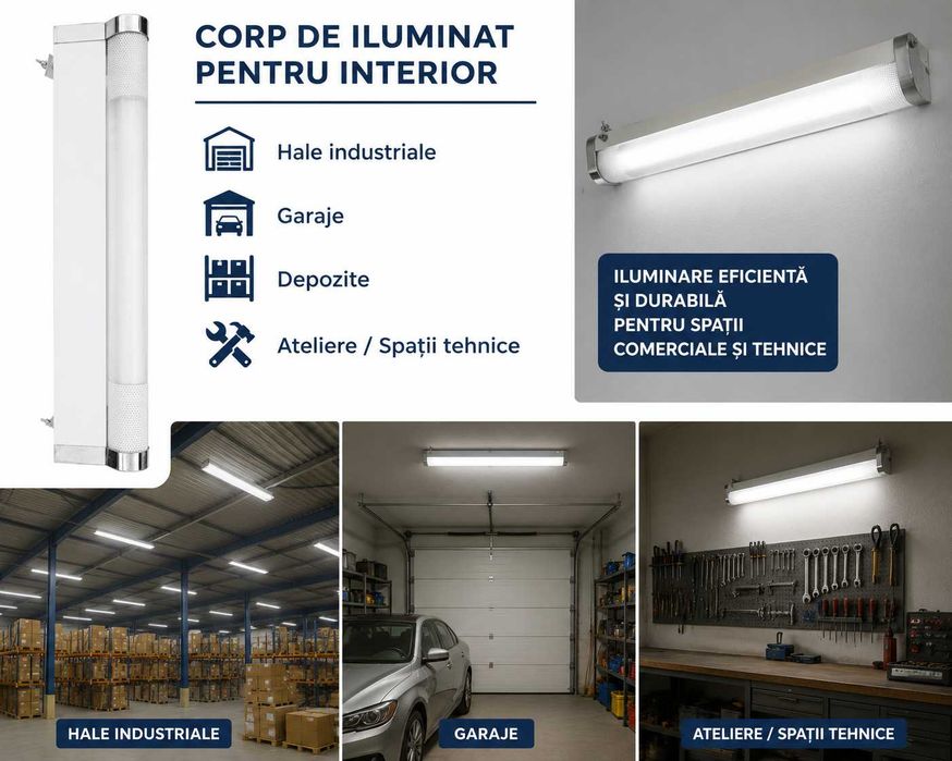 Aplice iluminat Hotel/Depozit; Corpuri de iluminat SH 63 cm – 85 lei/buc. | 50 bucăți disponibile