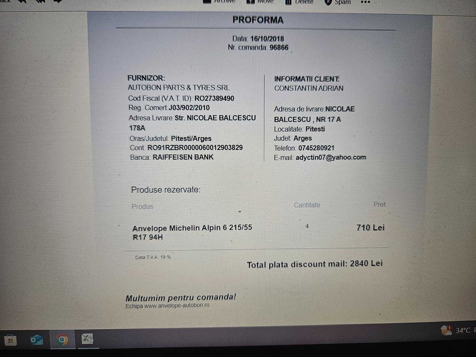 Vand roata rezerva R17 Iarna