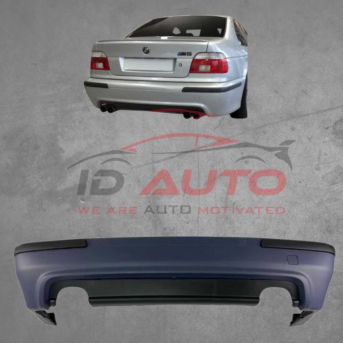 Задна броня M5 за BMW E39 седан – двоен дифузьор, бмв е39 грундирана