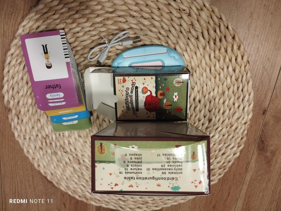 Montesori/Joc educativ/ interactiv cititor de carduri limba Engleza