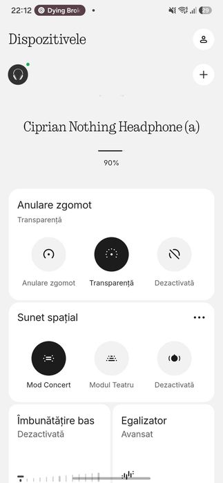 Nothing Headphone (a), True Wireless, Bluetooth, Noise Cancelling, Autonomie 135 ore
