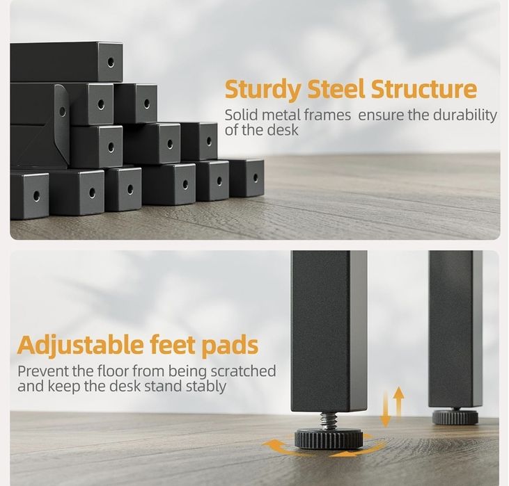 Vând birou in forma de L, maro