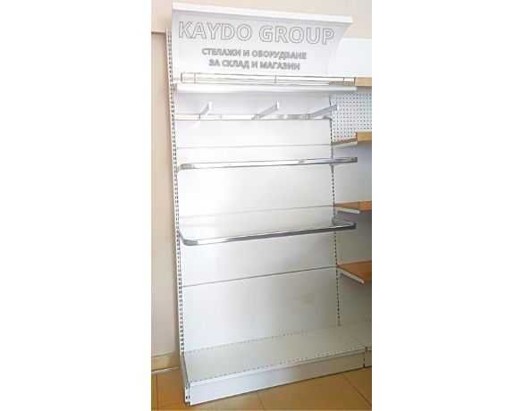 Налични Метални крайстенни стелажи за дрехи и обувки, R-9016 БЯЛ ГЛАНЦ