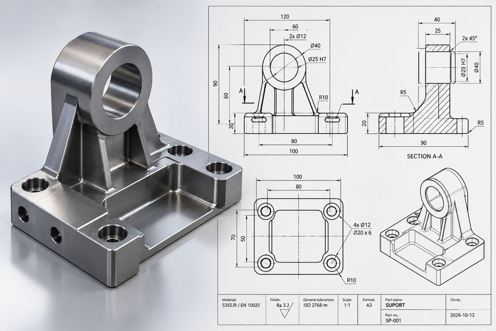 Proiectare 2D și 3D în AutoCAD și SolidWorks – Desene tehnice