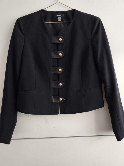 Nine West сако с кожени елементи р-р М