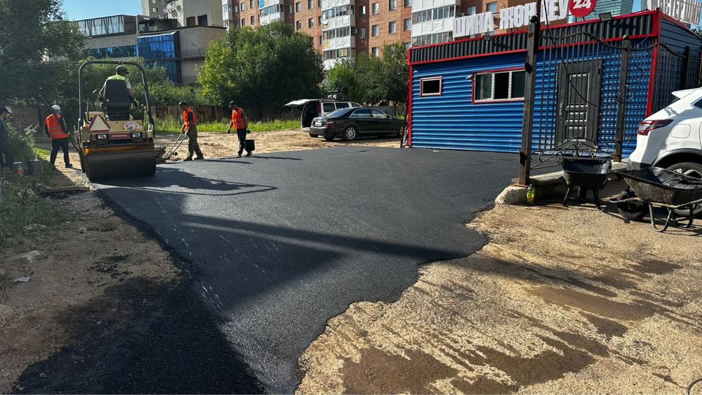 Асфальтирование асфальт бордюр арык