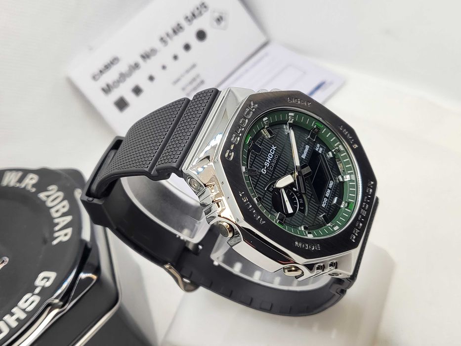 Ceas Casio G shock GMb 2100a 1a3er, Metal smarald .Nou, Garantie 2ani