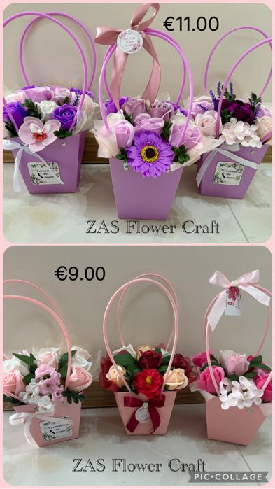 Сапунени цветя в кутии - специално за 8ми март