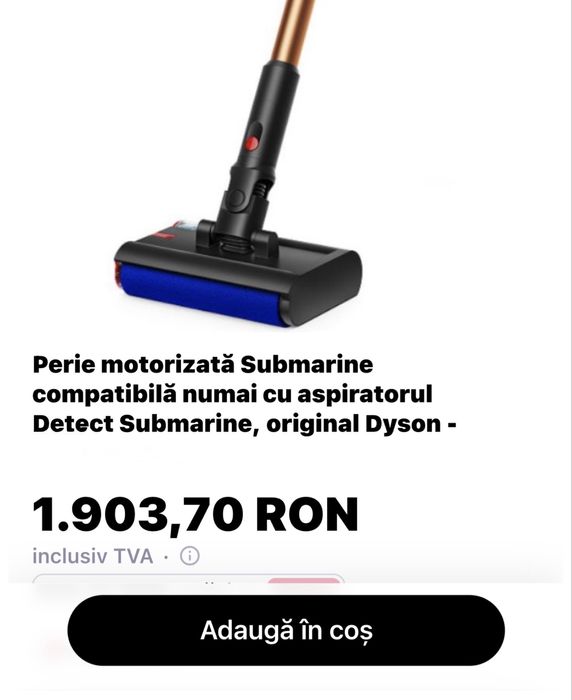 Perie spalare motorizata Dyson v16 Piston Animal submarine