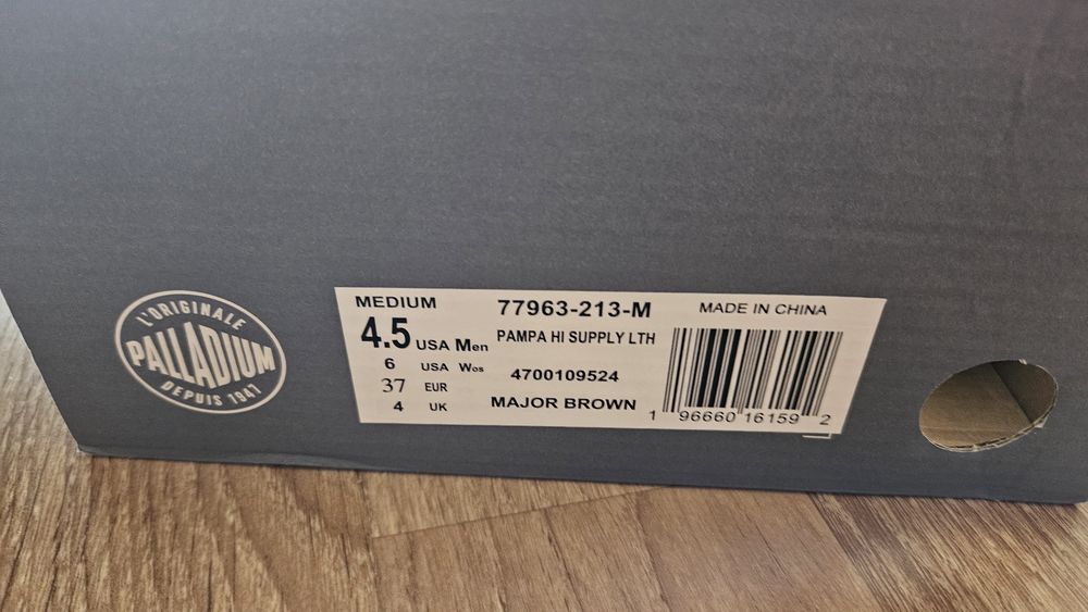 Ghete Palladium Pampa Hi supply leather 37
