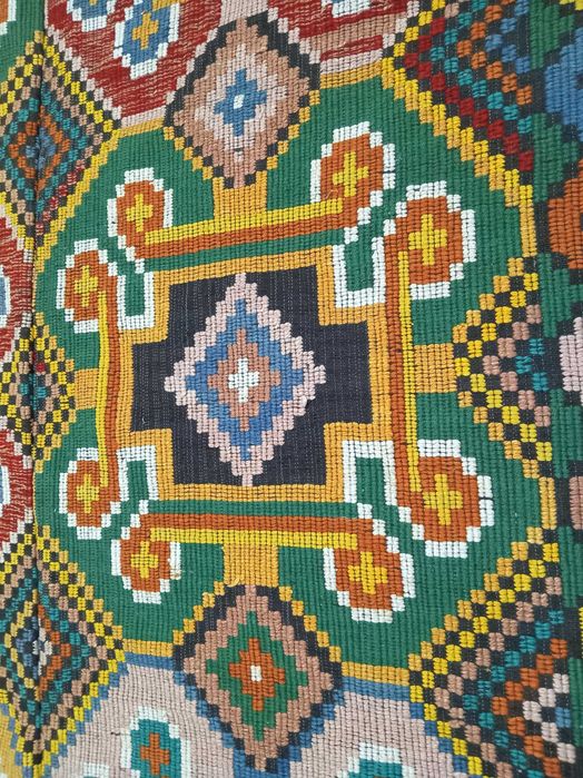 Macat vechi țesut manual ,Piesă autentică anii ’60–’70 Culori vii RAR