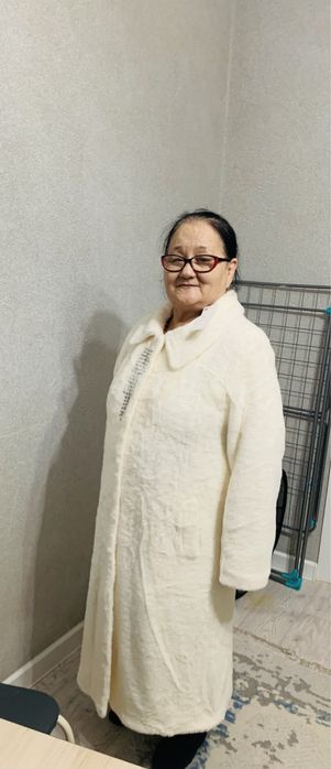 Эко шуба длинная, теплая