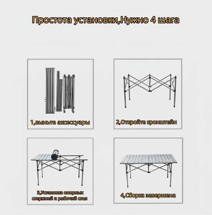 Стол 1 штук с 4 стульями Стол-95х55х50 см Стул-66х43 см Доставка бесп