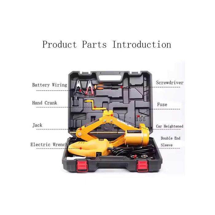 Комплект 2в1 185W Електрически крик до 3Т с гайковерт 12V