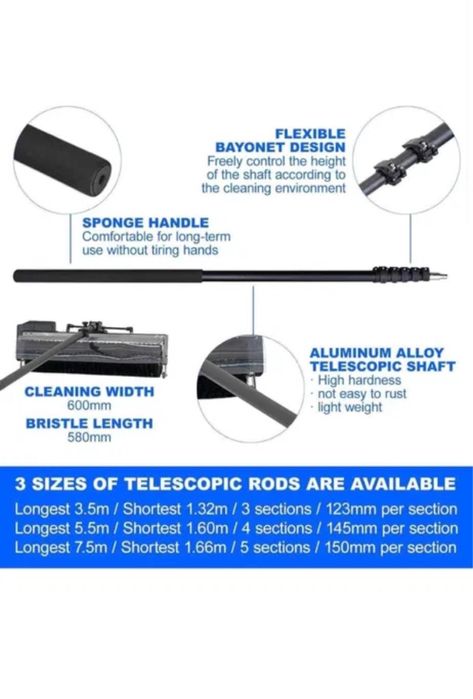 Perie rotativa spalat panouri solare fotovoltaice electrica prelungito