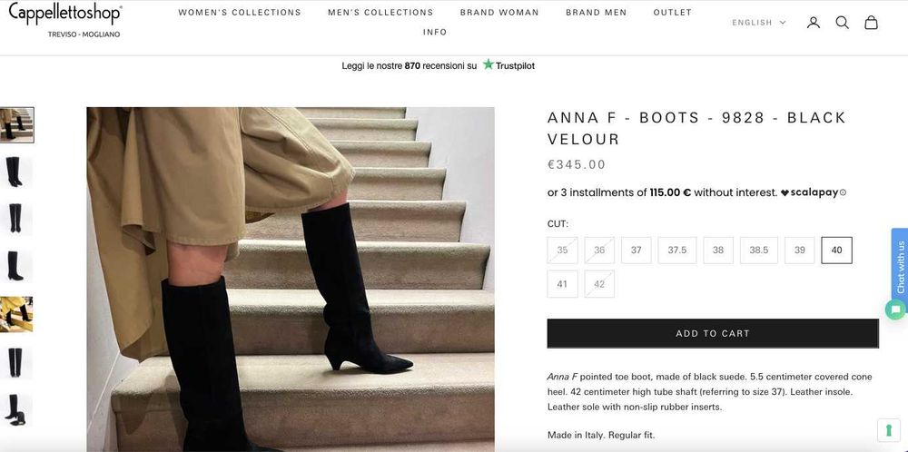 НОВИ дамски кожени ботуши от Италия, велур