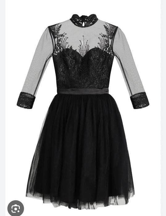 Официална черна рокля Chi Chi London