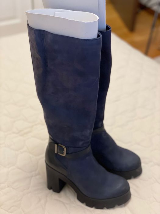 Cizme cu toc gros Eva Minge