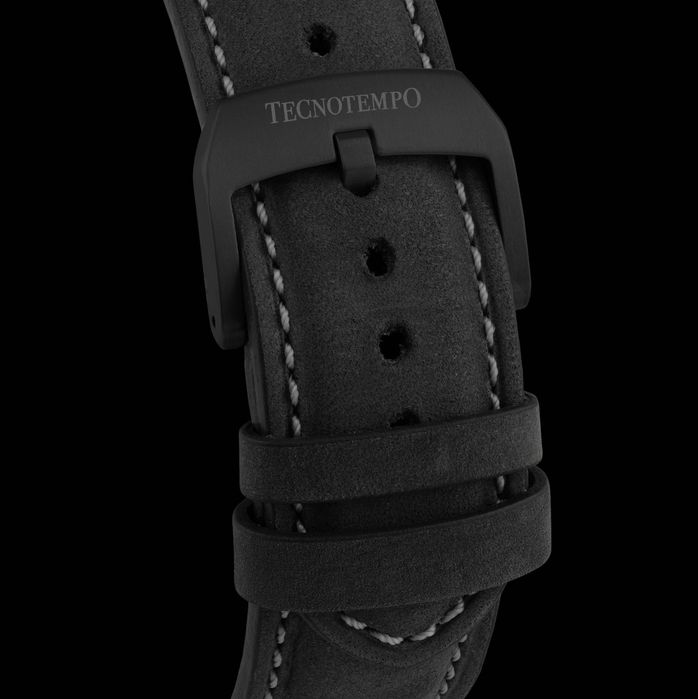 Ceas Tecnotempo - "Commando" - Forged Carbon & Titanium - Automatic - TT.300CT.BB (leather strap)