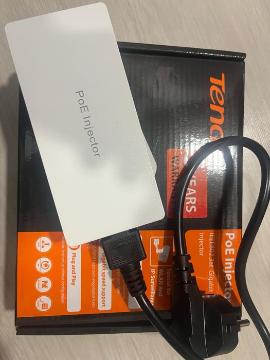 PoE Injector Tenda PoE30G-AT, IEEE 802.3at, plug & play