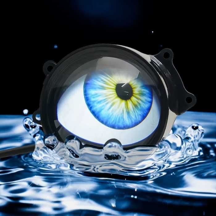 Комплект 3D LED фарове халогени дяволски очи Devil Eyes с лупи 3"инча