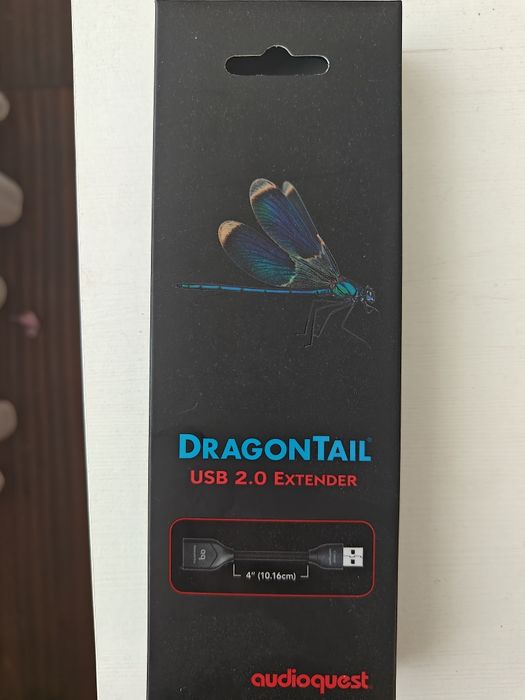 Amplificator de casti si DAC  AudioQuest DragonFly Red + prelungitor + filtru + cablu RCA