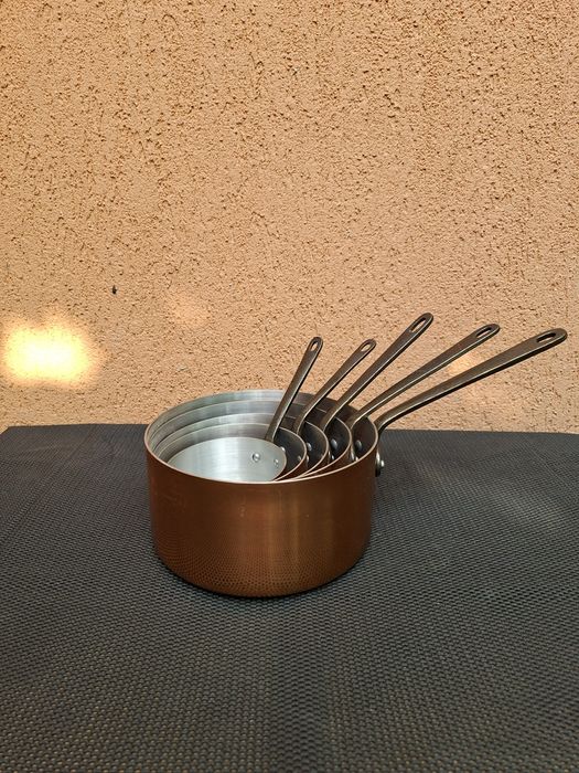 Cratițe cupru,set cinci buc.