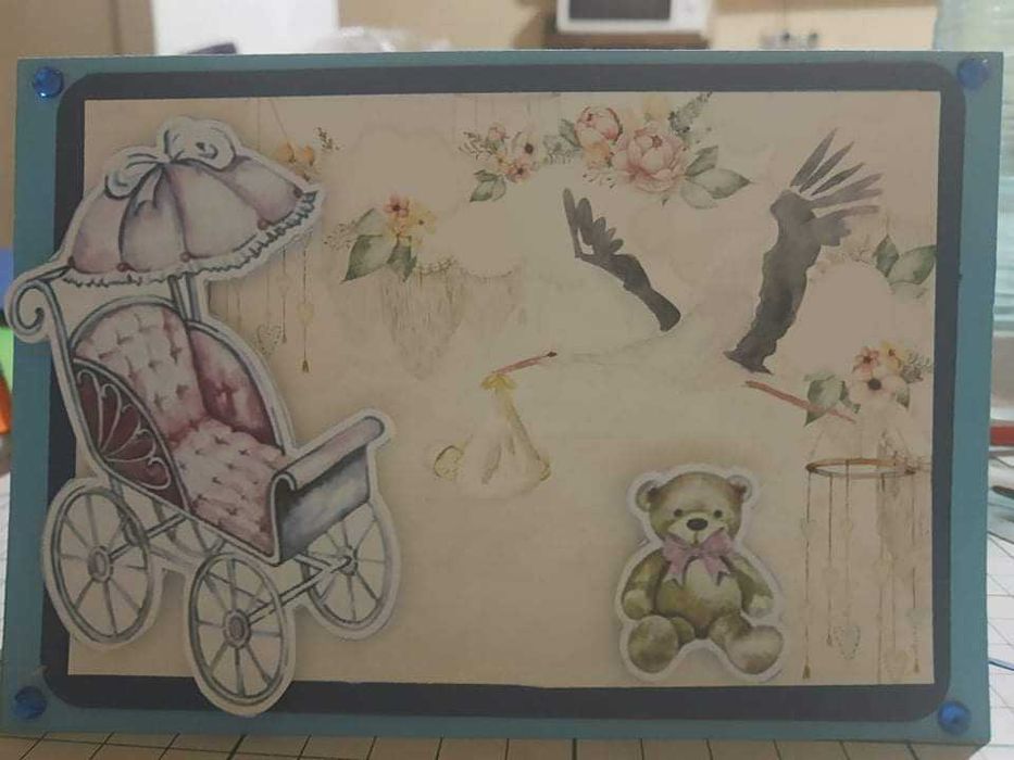 Ръчно изработени 3D детски картички за момче