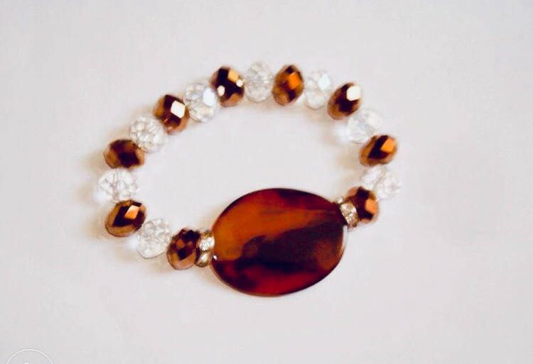 Pandantiv argint cu Tectita Cintamani si bratara agata si cristale