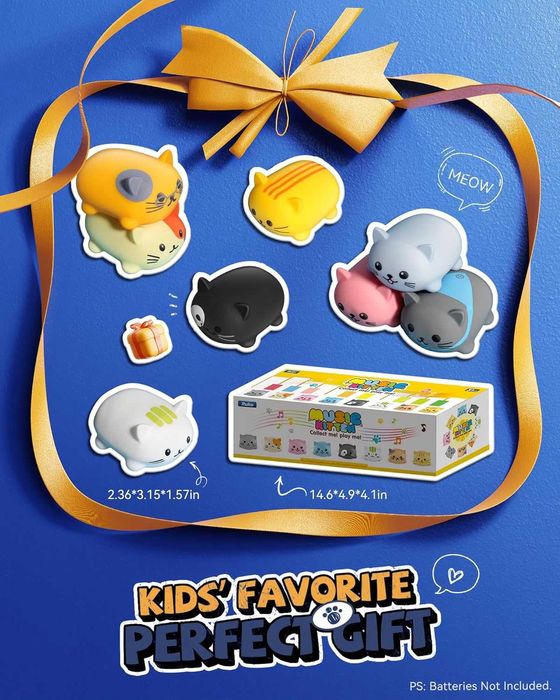 Ruko 3589 Музикални котенца, музикална скала с докосване,3-9 год, 8 бр