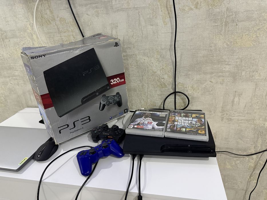 Ps3 slim 320гб полный комплект
