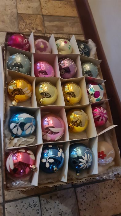 Елочные игрушки. Стеклянные.  Времен СССР