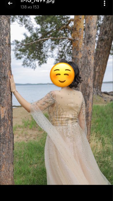 Вечернее платье с камнями