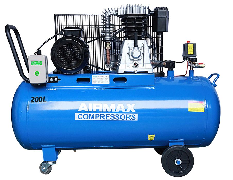 Compresor de aer 200 litri 4kw AIRMAX 380V AER REFULAT 515 lit/min