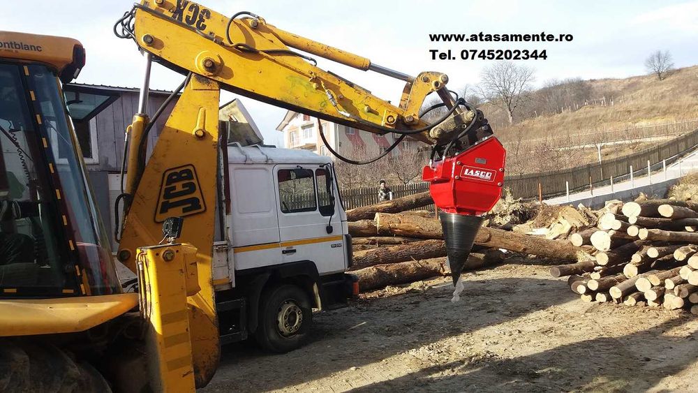 Despicator de busteni cu con filetat