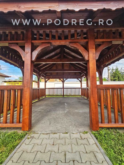 Foisoare terase  pergole, spatiu joaca, balansoare acoperis intrare casa carport magazii din lemn la comanda