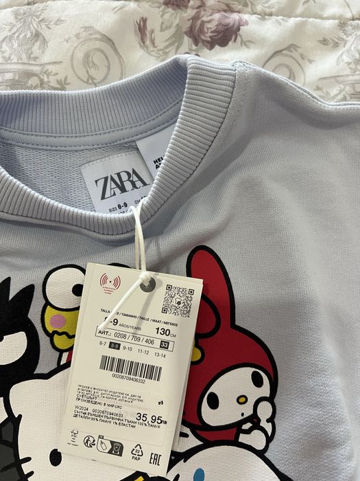 Нова детска блуза Zara Хелоу Кити 8-9 год